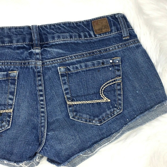 American Eagle paint spatter shorts size 2 - Picture 4 of 6
